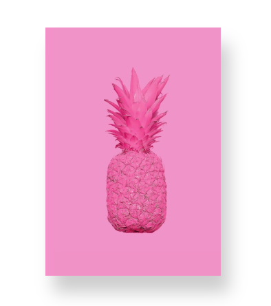 Hot Pink Pineapple on Pink Notebook