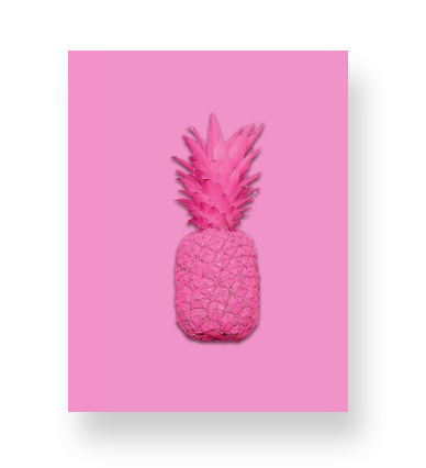 Hot Pink Pineapple on Pink Notebook