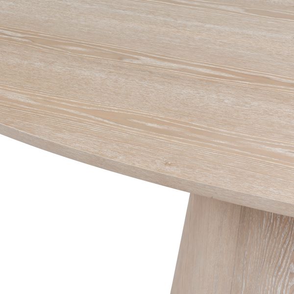 Jefferson Oval Dining Table in Light Cerused Oak