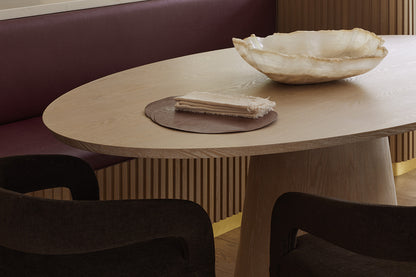 Jefferson Oval Dining Table in Light Cerused Oak