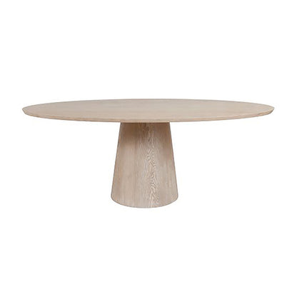 Jefferson Oval Dining Table in Light Cerused Oak