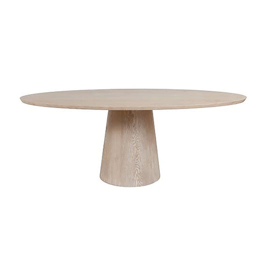 Jefferson Oval Dining Table in Light Cerused Oak