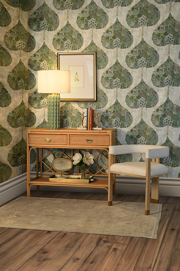 Jude Barrel Chair in Cerused Oak & White Linen