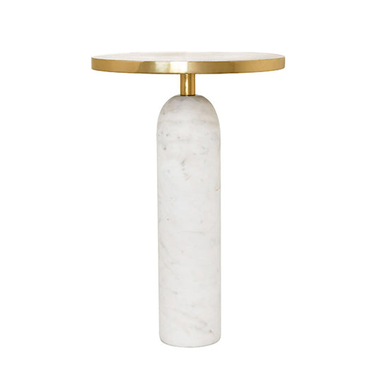 Keller Cigar Table in Brass & Marble