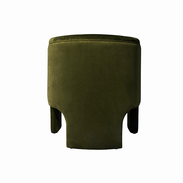 Lansky Barrel Chair in Olive Velvet
