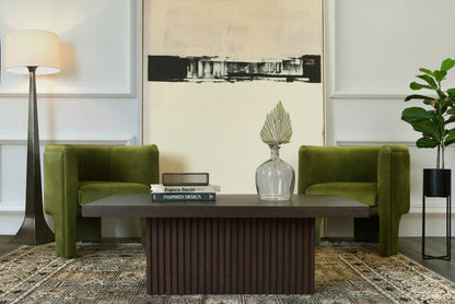 Lansky Barrel Chair in Olive Velvet