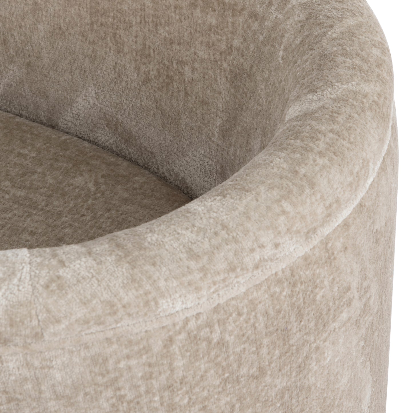 Lansky Barrel Chair in Taupe Velvet