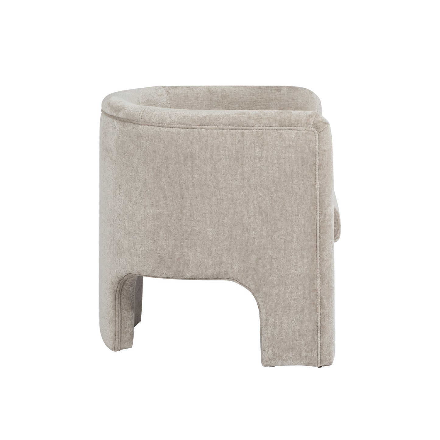 Lansky Barrel Chair in Taupe Velvet