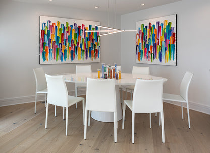 Jefferson Oval Dining Table in White Lacquer