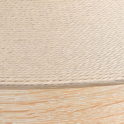 Malibu Round Dining Table in Cerused Oak & Natural Rope