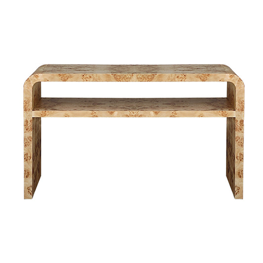 Marshall Console Table in Burl Wood