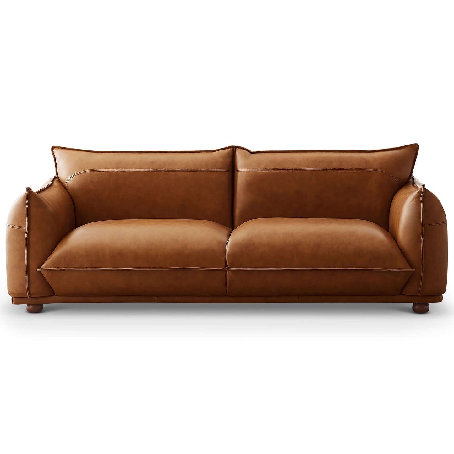 Emma Mid Century Modern Luxury Leather Sofa