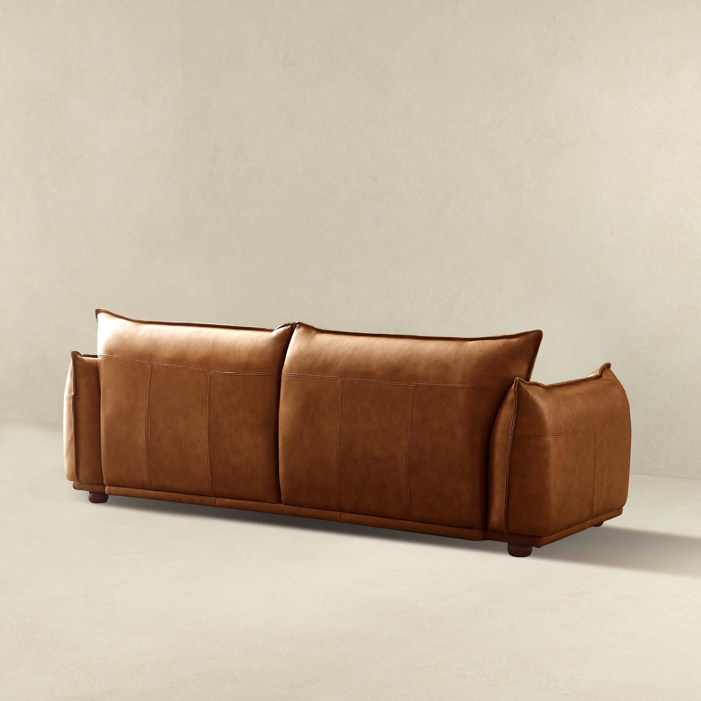 Emma Mid Century Modern Luxury Leather Sofa