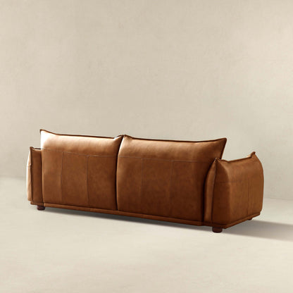 Emma Mid Century Modern Luxury Leather Sofa