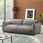 Emma Mid Century Modern Luxury Leather Sofa