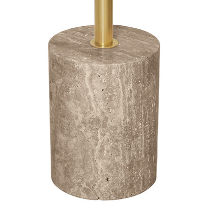 Natalia Cigar Table in Travertine & Brass