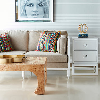 Nicola Coffee Table in Burl Wood