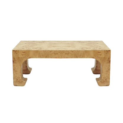 Nicola Coffee Table in Burl Wood