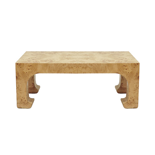 Nicola Coffee Table in Burl Wood