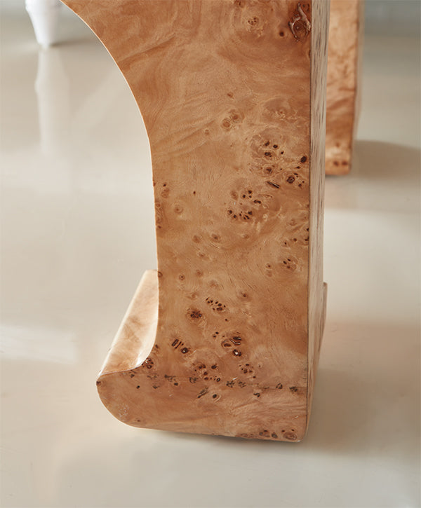 Nicola Coffee Table in Burl Wood