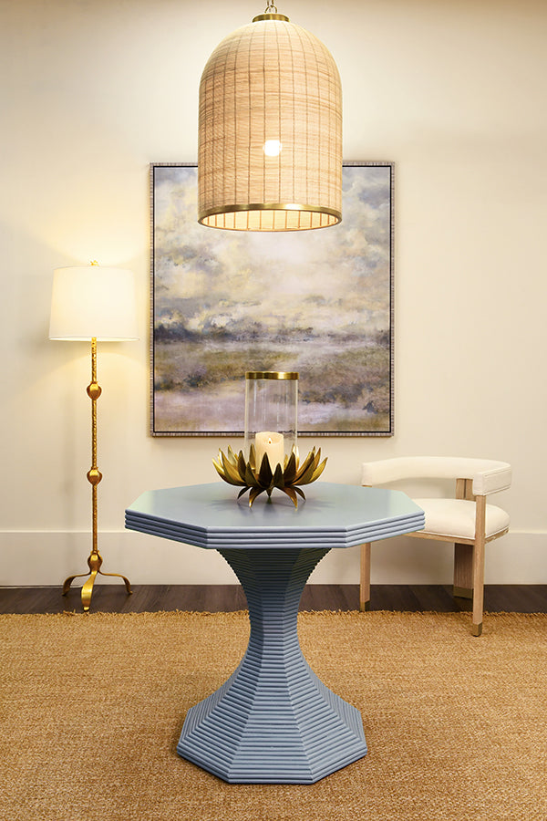 Jude Barrel Chair in Cerused Oak & White Linen