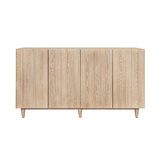 Odette Four-Door Cabinet in Light Cerused Oak