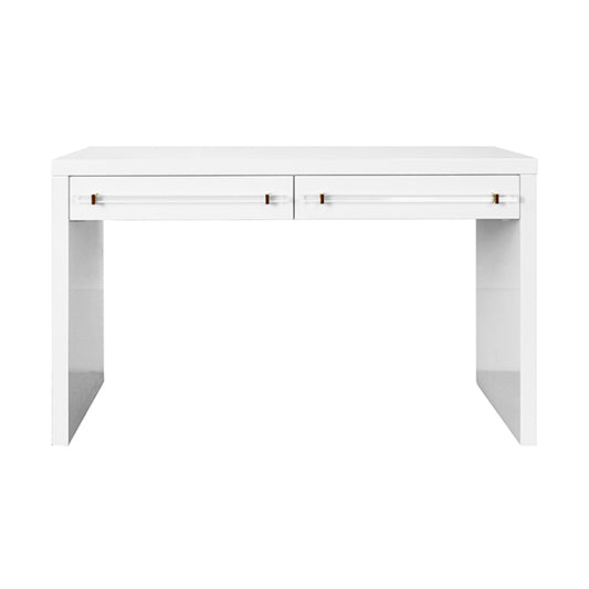 Ralph Desk in Glossy White Lacquer