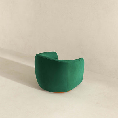 Elise Mid Century Modern Dark Green Velvet Swivel Chair