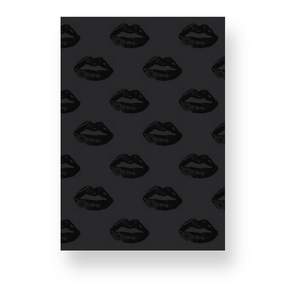 Black Lips on Charcoal Notebook | For Bold Ideas and Quiet Moments