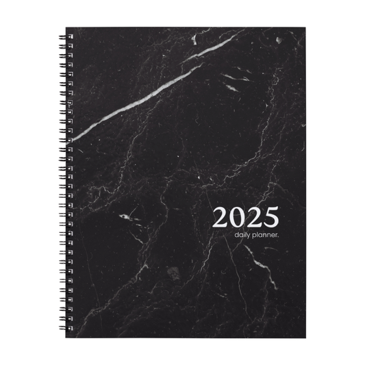 2025 Black Marble Daily Planner