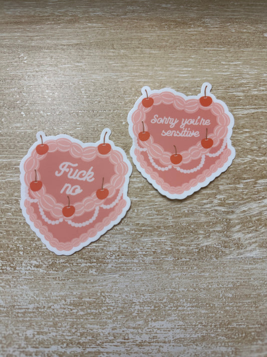 Heart Shaped Cake Stickers