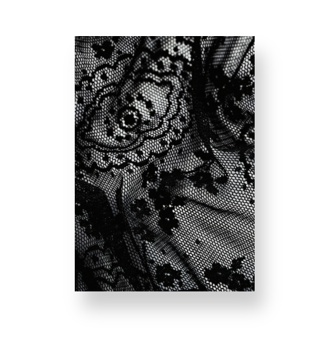 Black + White Lace Notebook