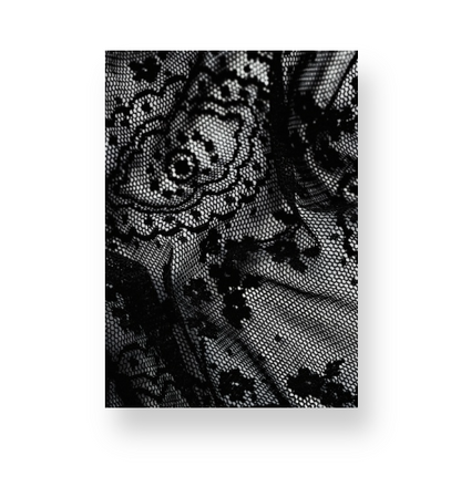 Black + White Lace Notebook