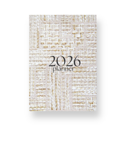 2026 Lifestyle Planner - Cream and Gold Tweed