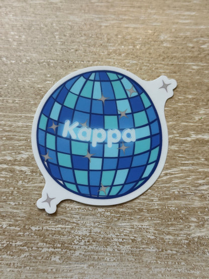 Kappa Kappa Gamma Disco Ball Sticker