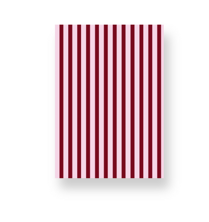 Pink + Red Striped Notebook