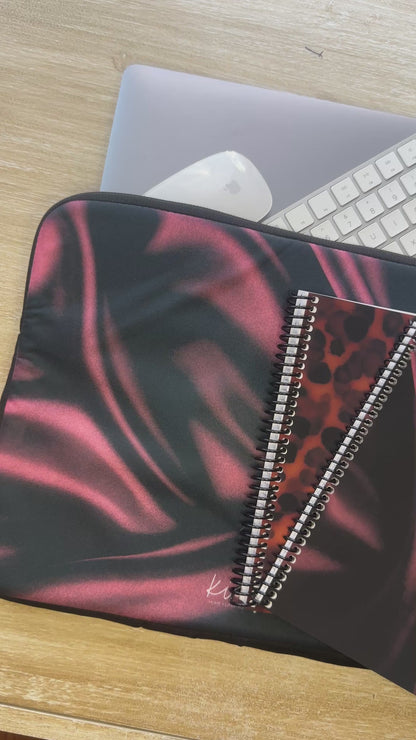 Signature Velvet Noir Silk Print Notebook