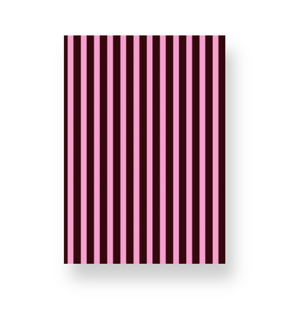 Pink + Signature Velvet Noir Stripes Notebook
