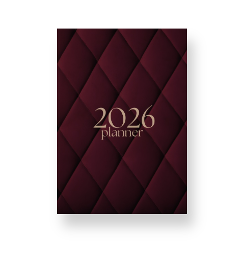 2026 Lifestyle Planner - Signature Velvet Noir Lattice