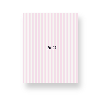 2026 - 2027 Signature Pink + Cream Striped Mid Year Lifestyle Planner