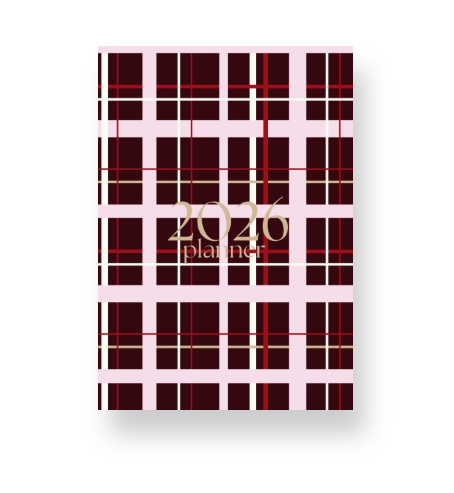 2026 Lifestyle Planner - Signature Pink and Velvet Noir Plaid