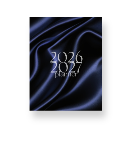 2026 - 2027 Navy Silk Mid Year Lifestyle Planner