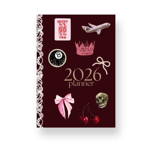 2026 Lifestyle Planner - Signature Velvet Noir Iconic Collage