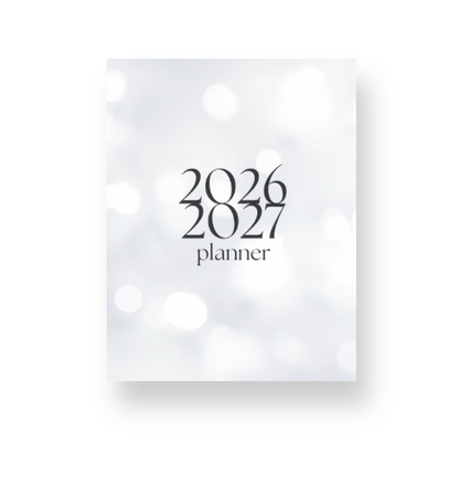 2026 - 2027 White Sparkle Mid Year Lifestyle Planner