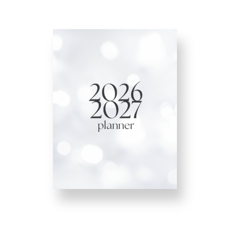 2026 - 2027 White Sparkle Mid Year Lifestyle Planner