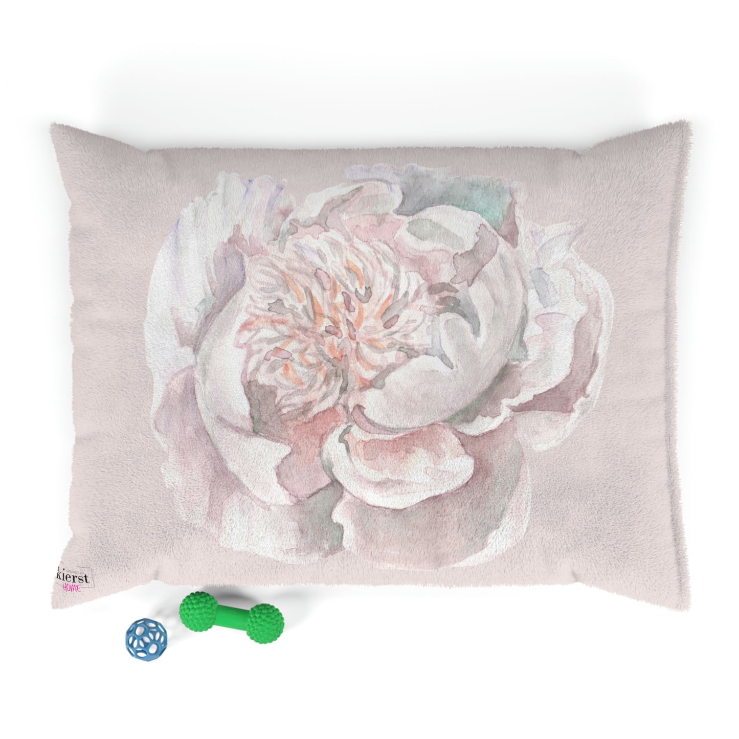 Watercolor Peony Pet Bed