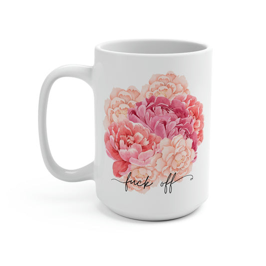 Peonies Bouquet F Off Mug 15oz