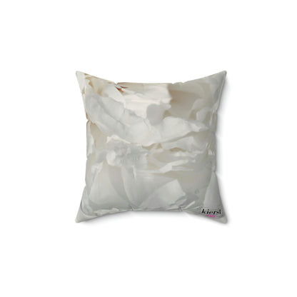 White Peony Printed Pillow