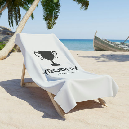 Trophy Husband White Beach Towel