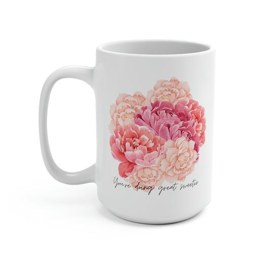 Peonies Bouquet Sweetie Mug 15oz